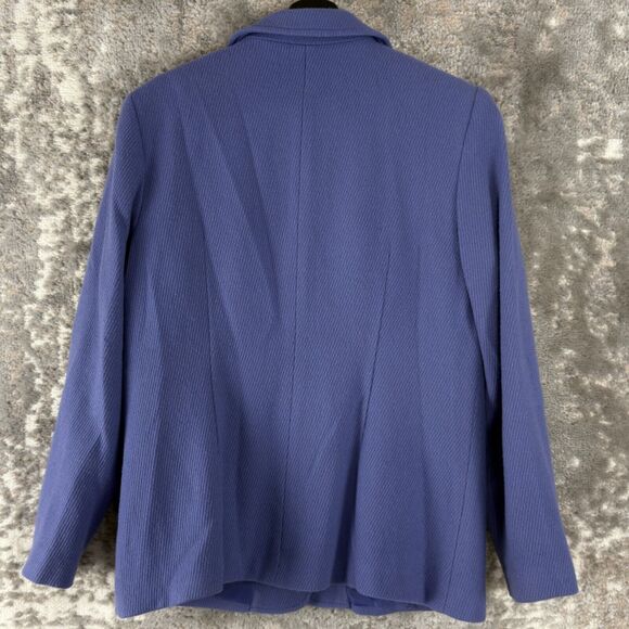 Herman Geist Size 14 Wool Notched Blazer Jacket Purple Long Sleeve Button Lined - Picture 4 of 8